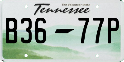 TN license plate B3677P