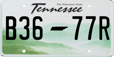 TN license plate B3677R
