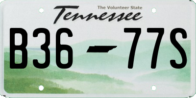 TN license plate B3677S