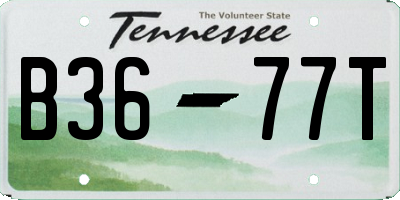 TN license plate B3677T