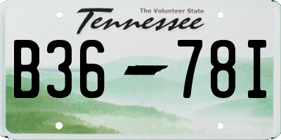 TN license plate B3678I