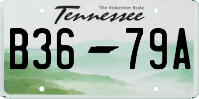 TN license plate B3679A