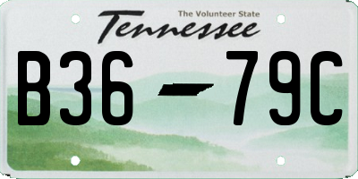 TN license plate B3679C
