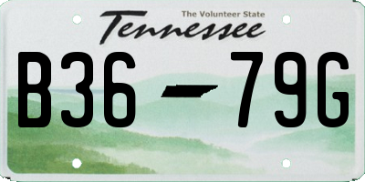 TN license plate B3679G