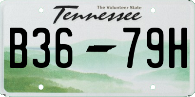 TN license plate B3679H