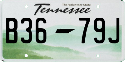 TN license plate B3679J