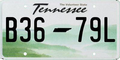 TN license plate B3679L