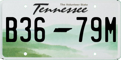 TN license plate B3679M