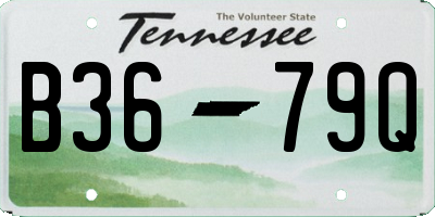 TN license plate B3679Q