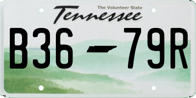 TN license plate B3679R