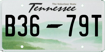 TN license plate B3679T