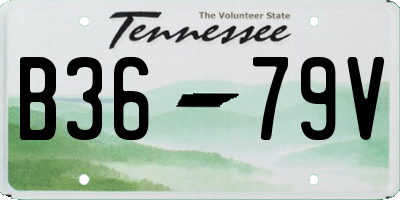 TN license plate B3679V
