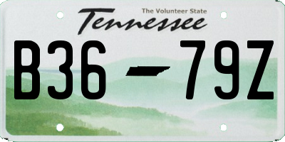TN license plate B3679Z