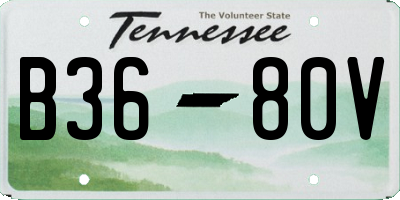 TN license plate B3680V