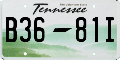 TN license plate B3681I