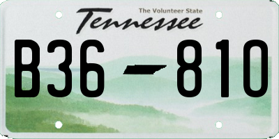 TN license plate B3681O