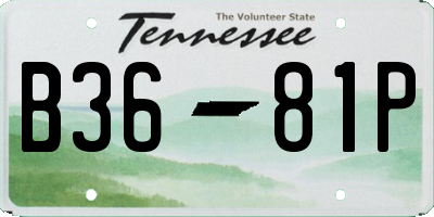 TN license plate B3681P