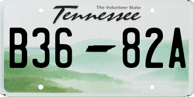 TN license plate B3682A