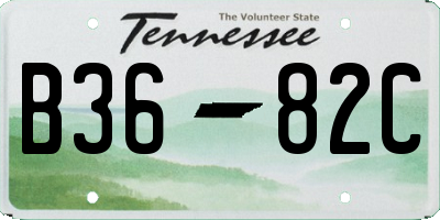 TN license plate B3682C