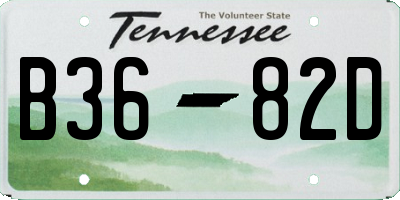 TN license plate B3682D