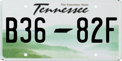 TN license plate B3682F