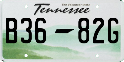 TN license plate B3682G