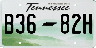 TN license plate B3682H