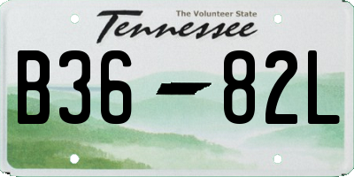 TN license plate B3682L