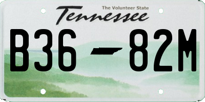 TN license plate B3682M