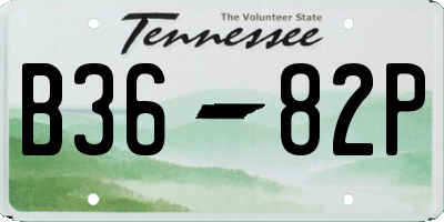 TN license plate B3682P