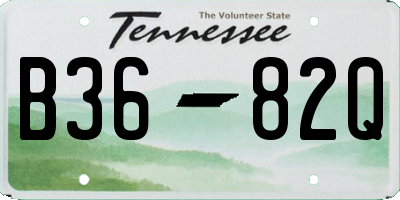 TN license plate B3682Q
