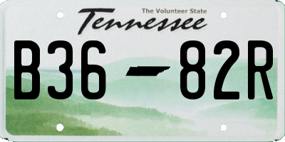 TN license plate B3682R