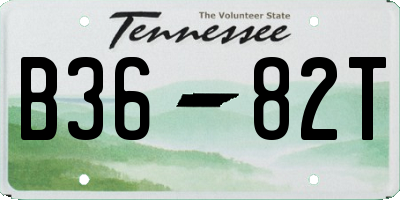 TN license plate B3682T