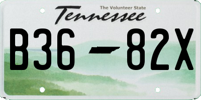 TN license plate B3682X