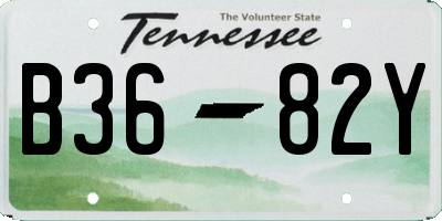 TN license plate B3682Y