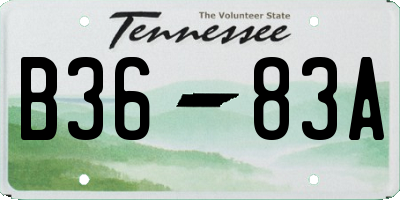 TN license plate B3683A
