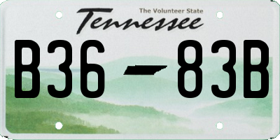 TN license plate B3683B