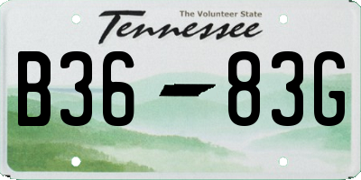 TN license plate B3683G
