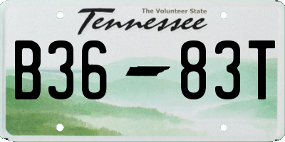TN license plate B3683T