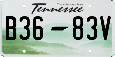 TN license plate B3683V