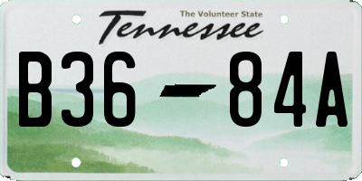 TN license plate B3684A