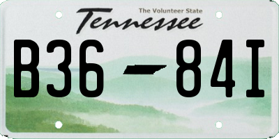 TN license plate B3684I