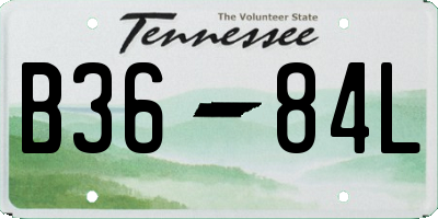 TN license plate B3684L