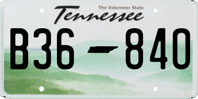 TN license plate B3684O