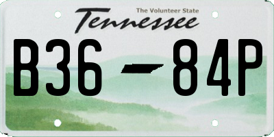 TN license plate B3684P