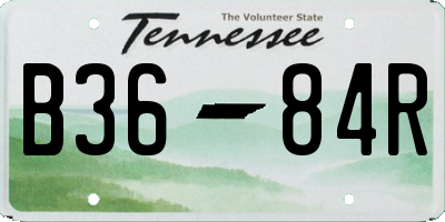 TN license plate B3684R