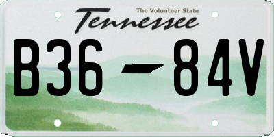 TN license plate B3684V