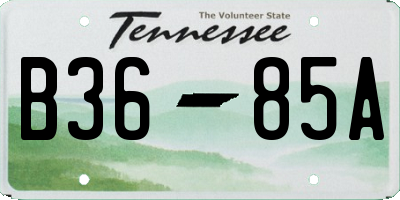 TN license plate B3685A