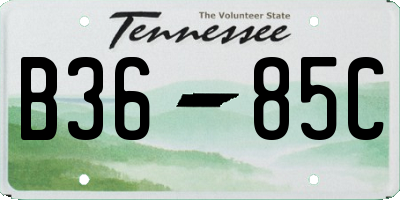 TN license plate B3685C