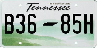TN license plate B3685H